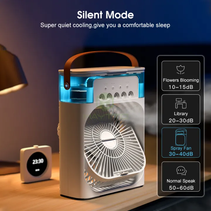 3 In 1 Desk Cooling, Spray Mini Portable Fan