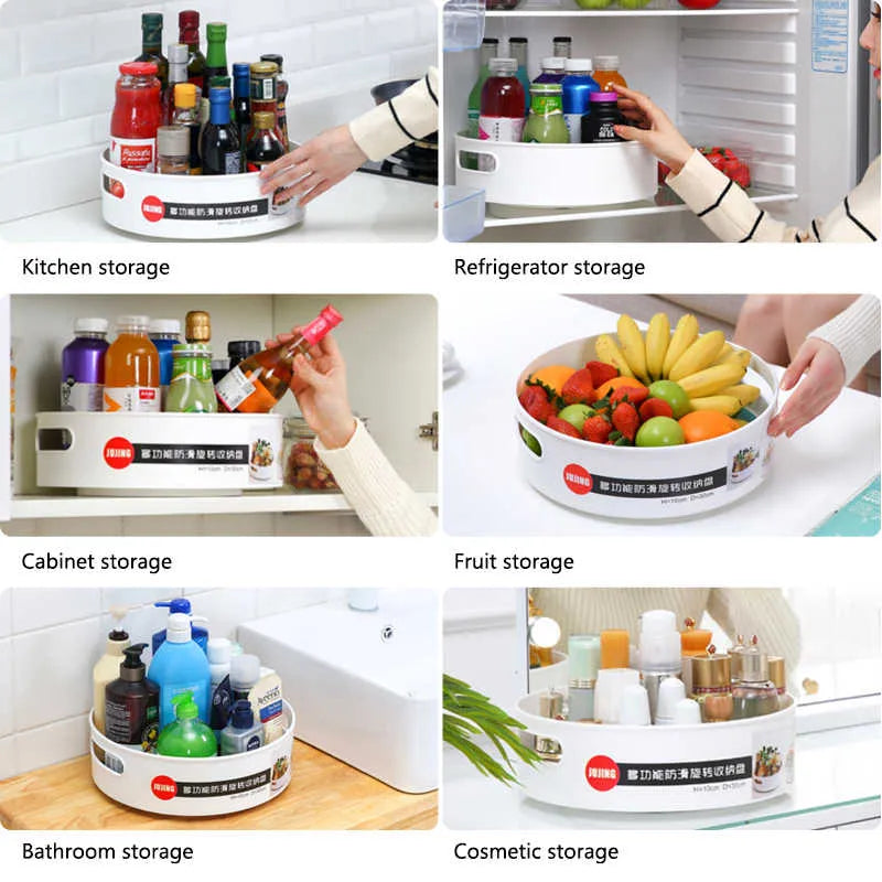 360 degree Rotating Shelf Storage Tray