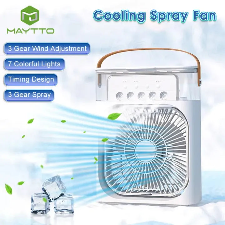 3 In 1 Desk Cooling, Spray Mini Portable Fan