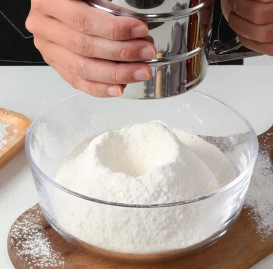 Stainless steel flour strainer