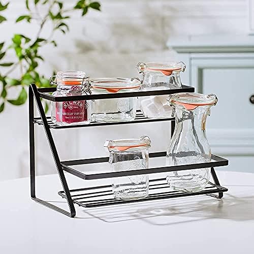 2 Tier Metal Spice Rack Organizer