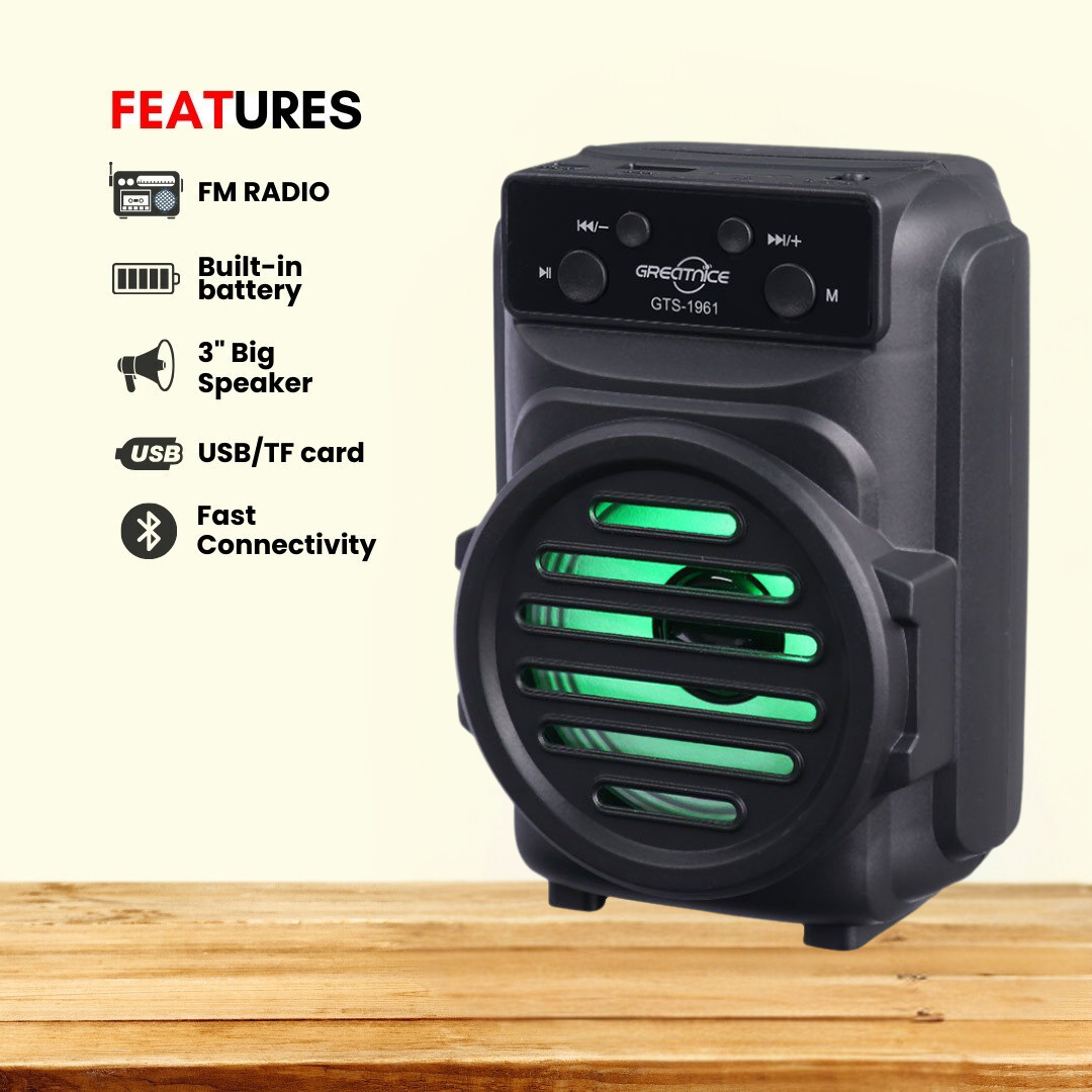 Wireless Bluetooth Speaker with RGB Lighting