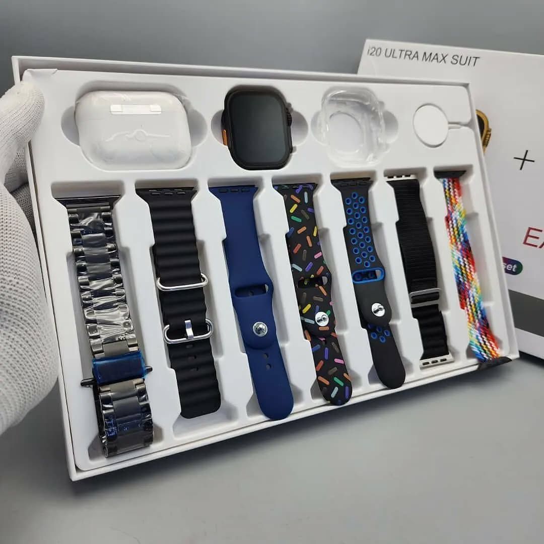 i20 Ultra Max Suit Smart Watch with Earbuds Pro 2