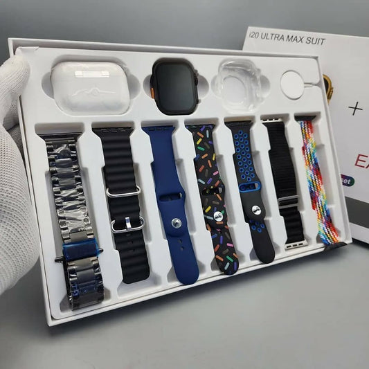 i20 Ultra Max Suit Smart Watch with Earbuds Pro 2