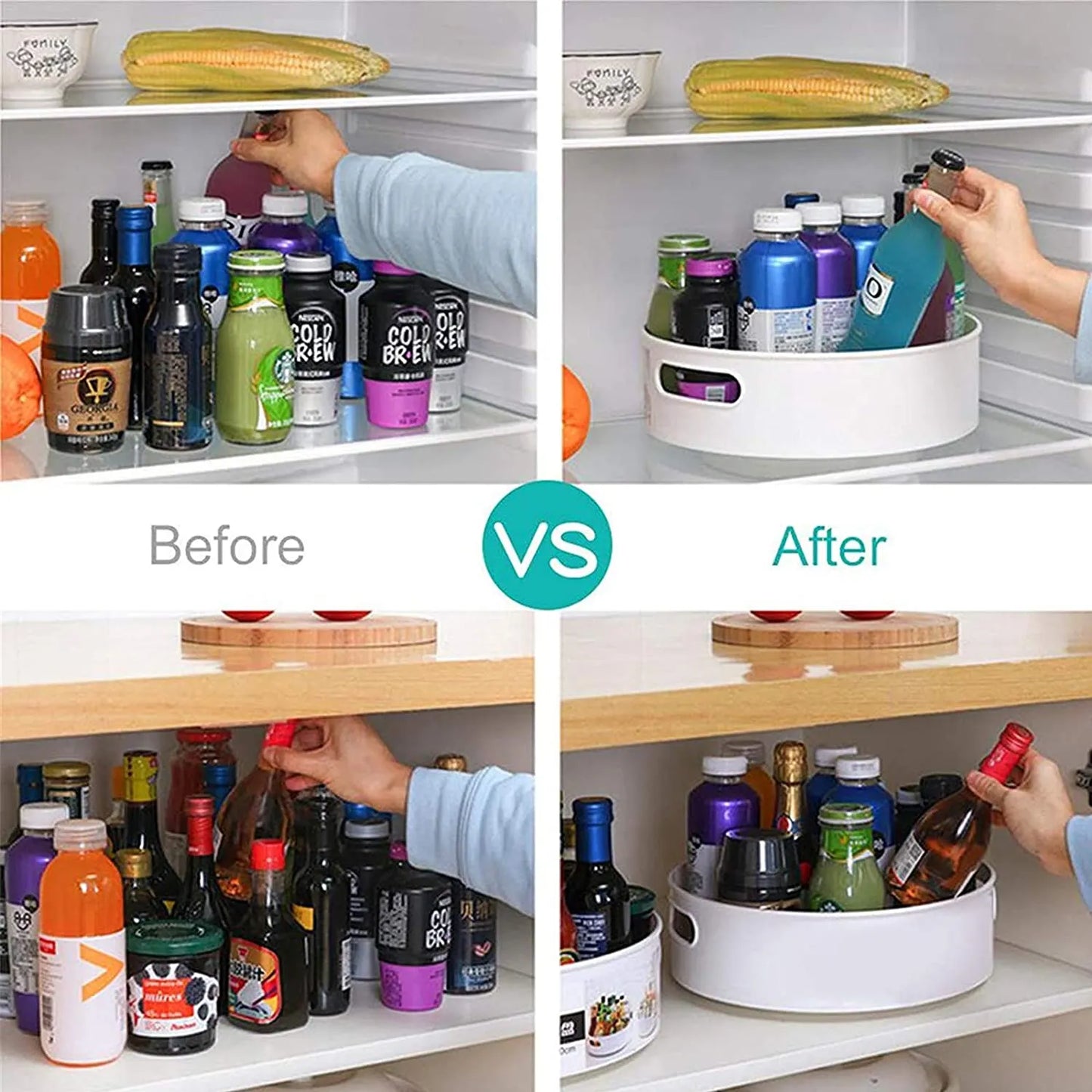 360 degree Rotating Shelf Storage Tray