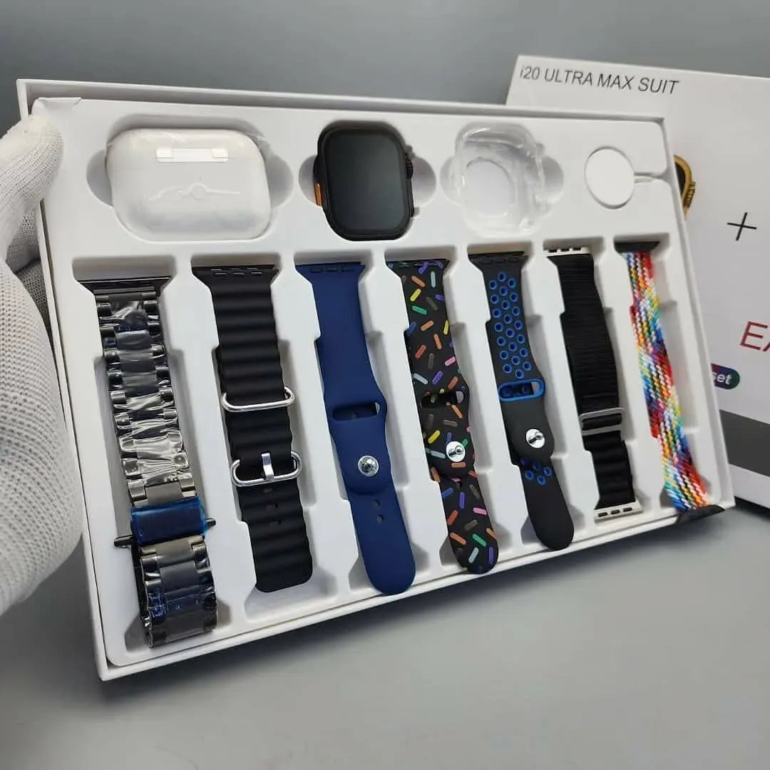 i20 Ultra Max Suit Smart Watch with Earbuds Pro 2