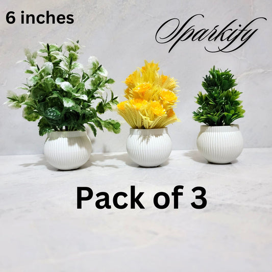Pack of 3 Artificial Small Plants