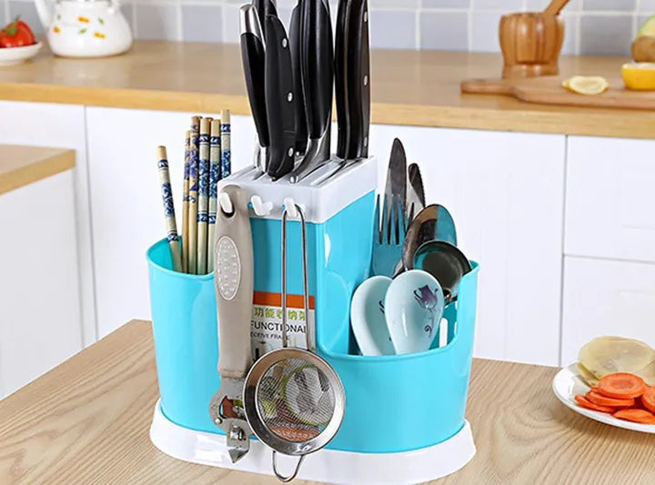 Multi-Section Kitchen Cutlery Rack