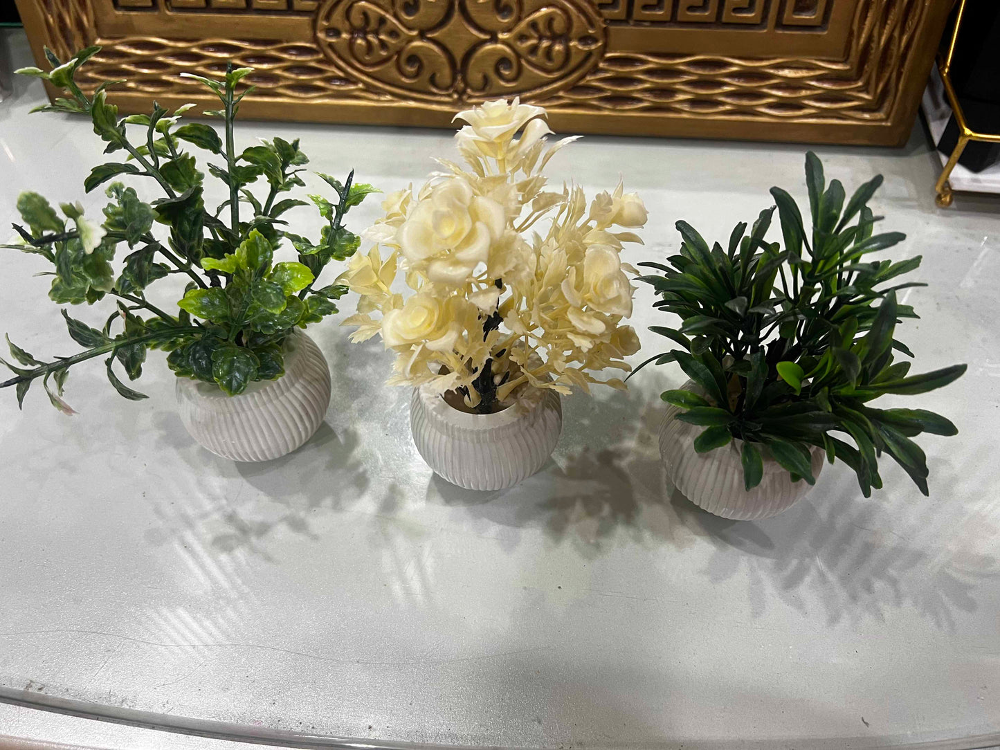 Pack of 3 Artificial Small Plants