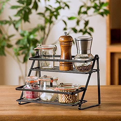 2 Tier Metal Spice Rack Organizer