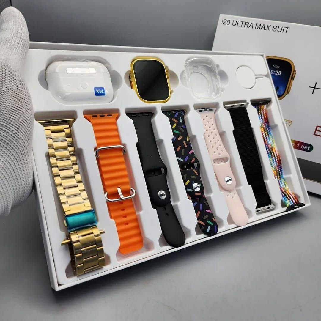i20 Ultra Max Suit Smart Watch with Earbuds Pro 2